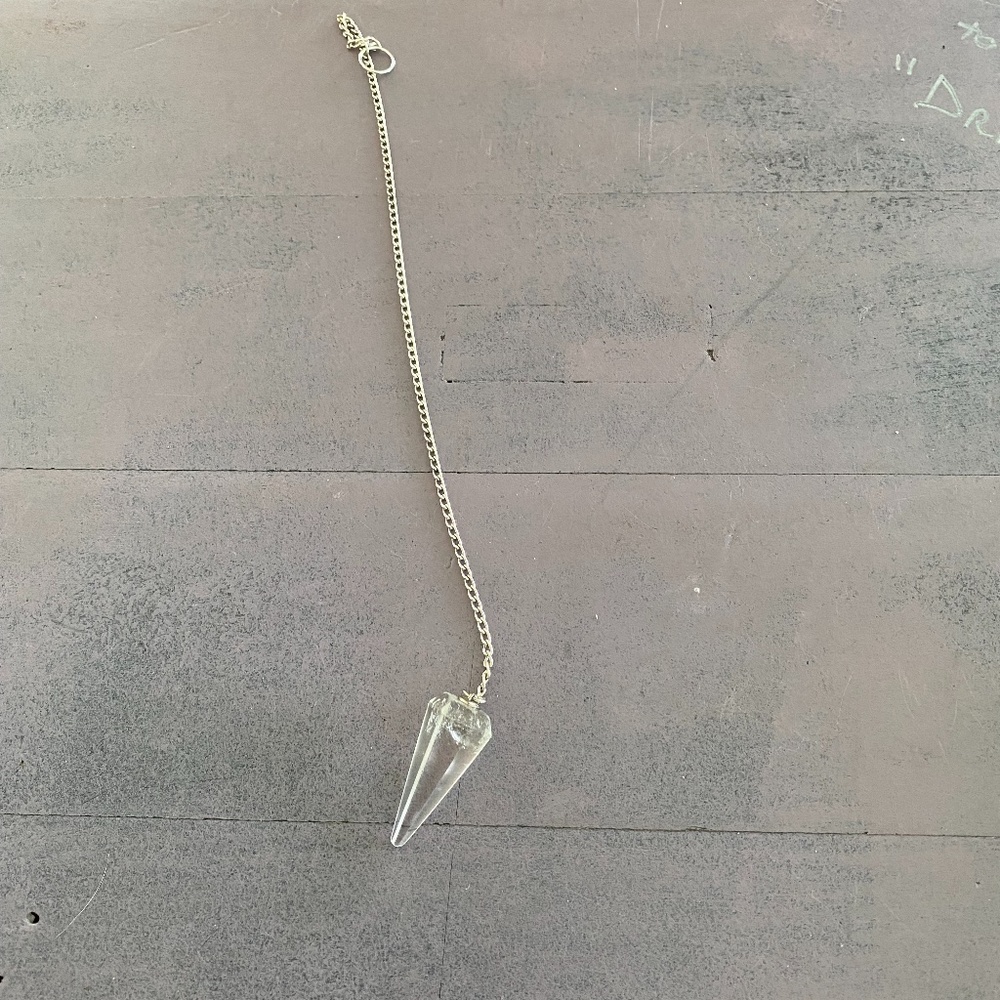 Clear Quarts Chrystal Small PENDULUM NEW